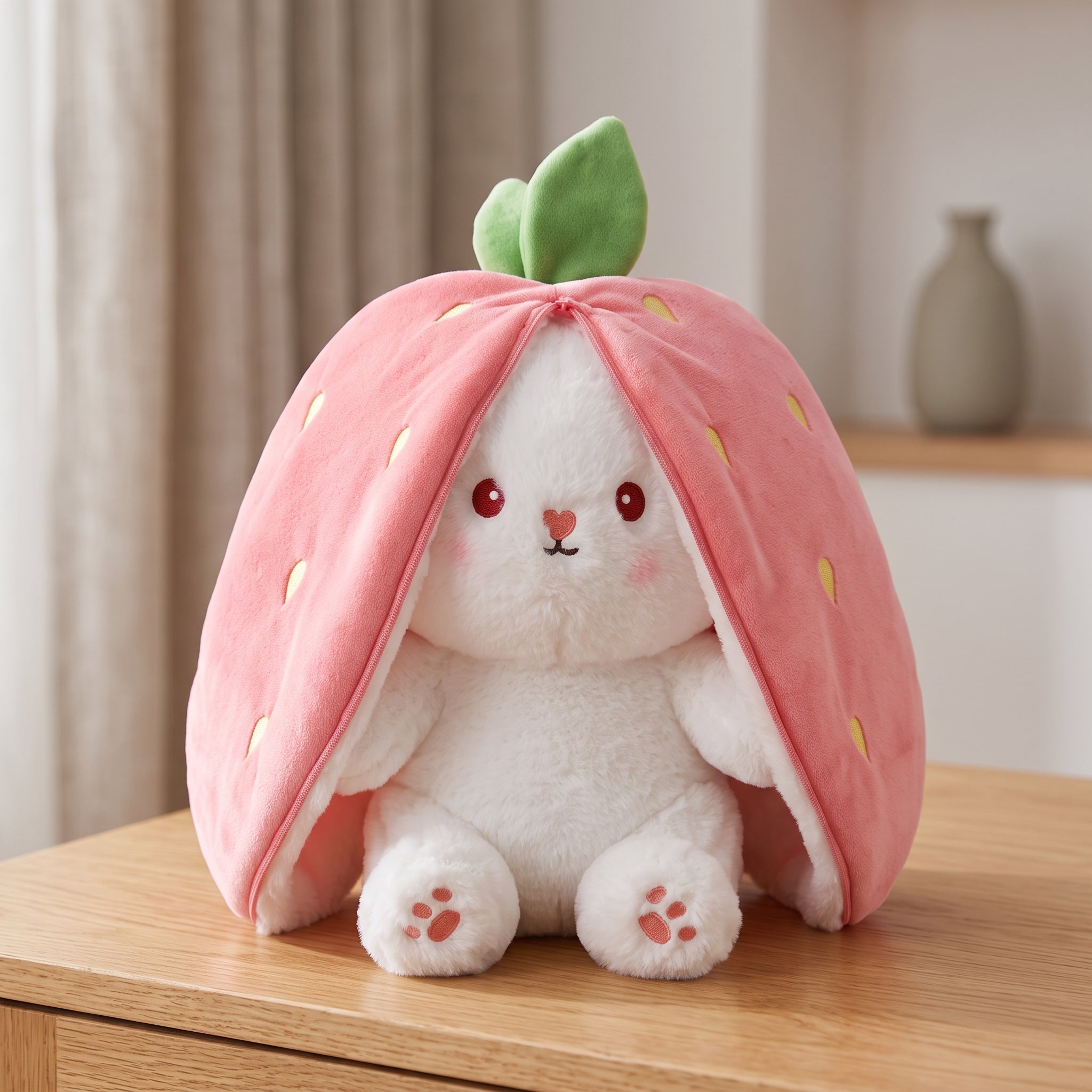 Fruit Bunny Stuffed Toy – Carrot & Strawberry
