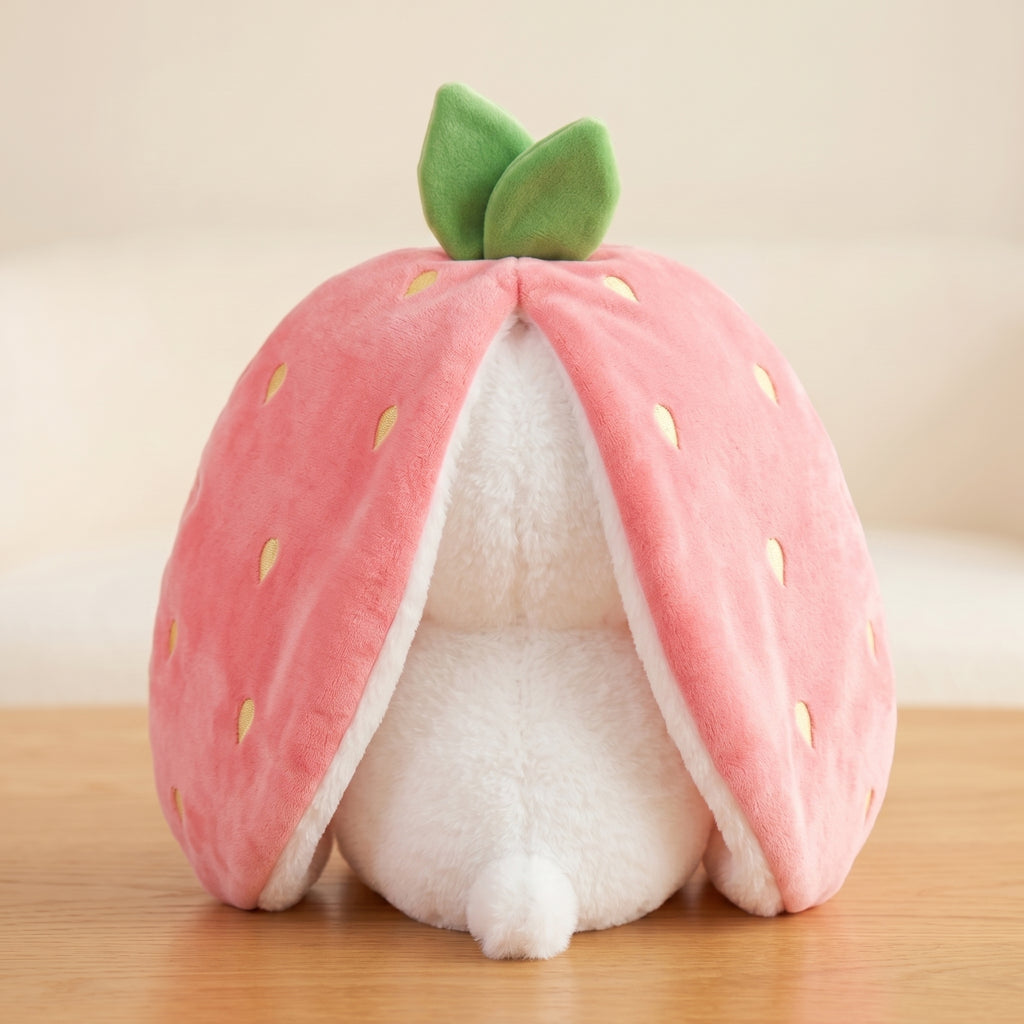 Fruit Bunny Stuffed Toy – Carrot & Strawberry