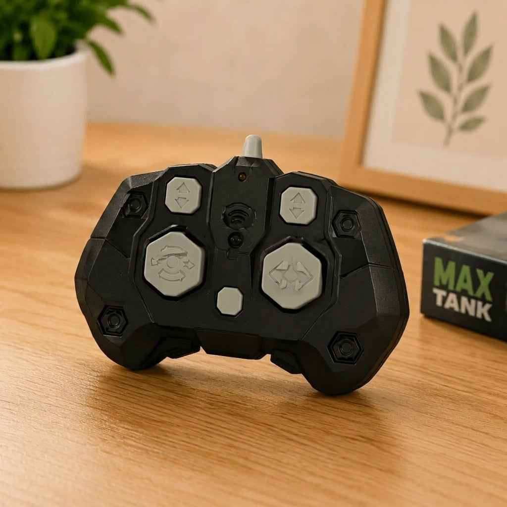 RC Battle Tank – 7-Channel Remote with LED Lights & 360° Turret