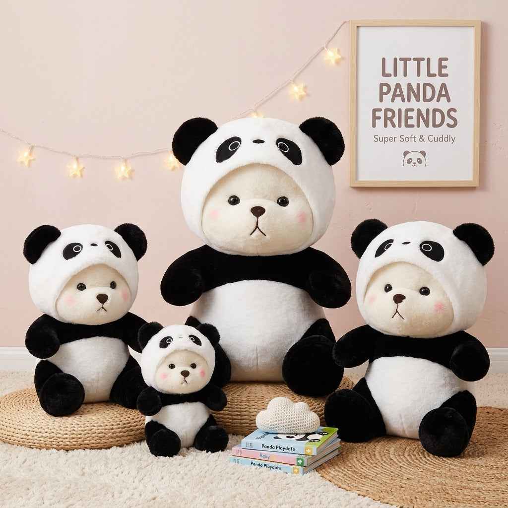 Panda Stuffed Toy with Cap – Super Soft Plush Cuddle Buddy