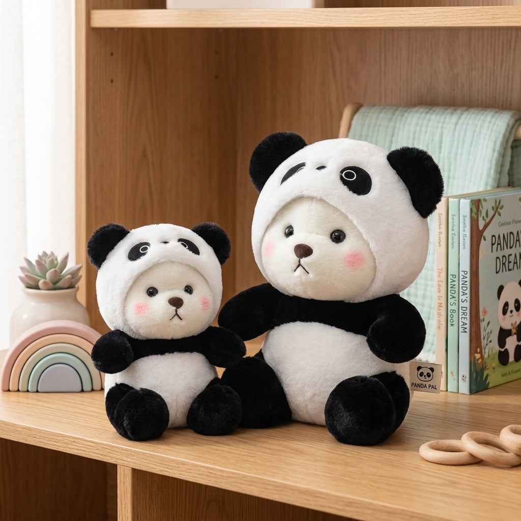 Panda Stuffed Toy with Cap – Super Soft Plush Cuddle Buddy