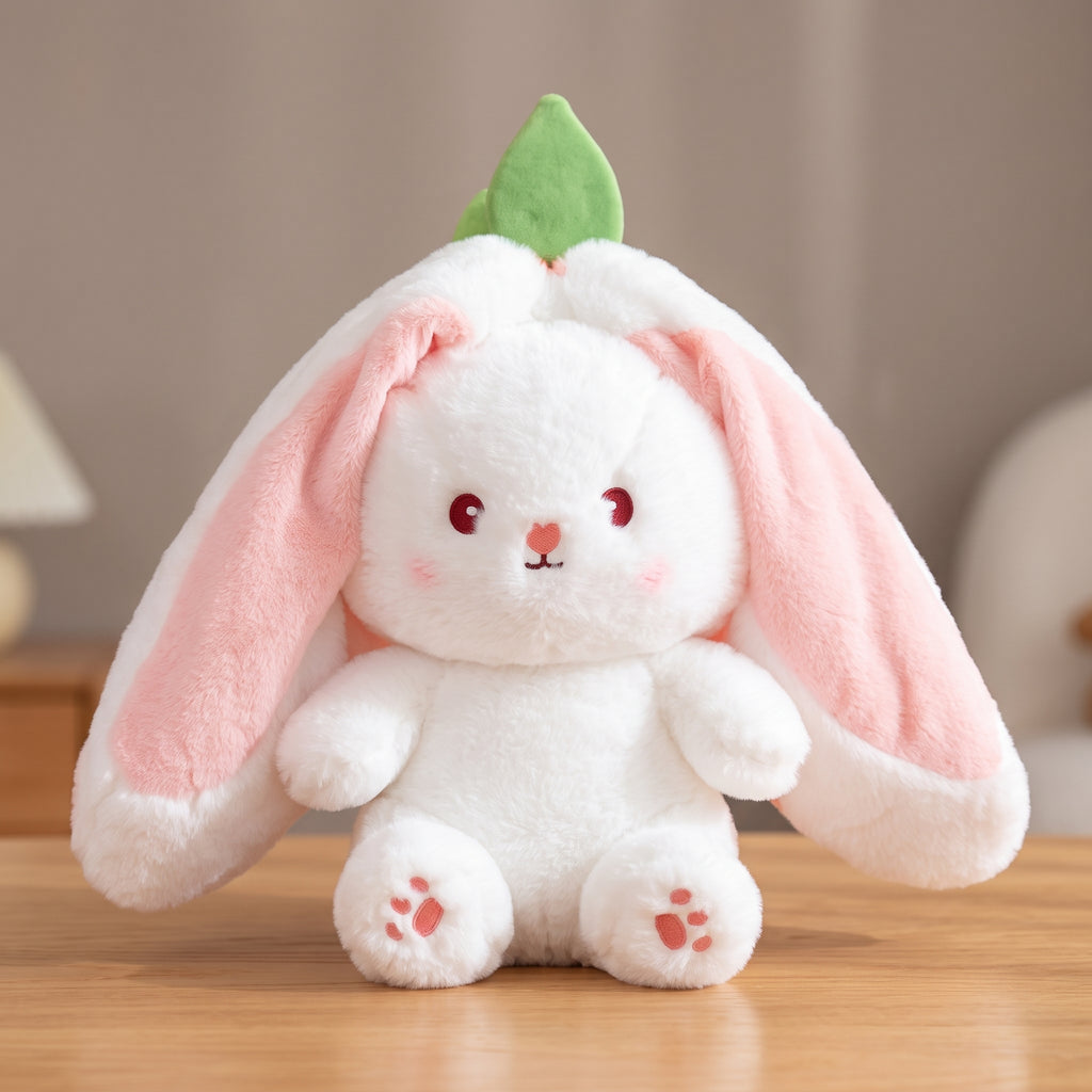 Fruit Bunny Stuffed Toy – Carrot & Strawberry