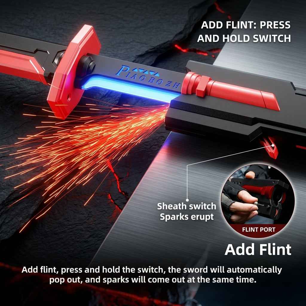 Cyber Katana Light-Up Sword with Sound & Sparks