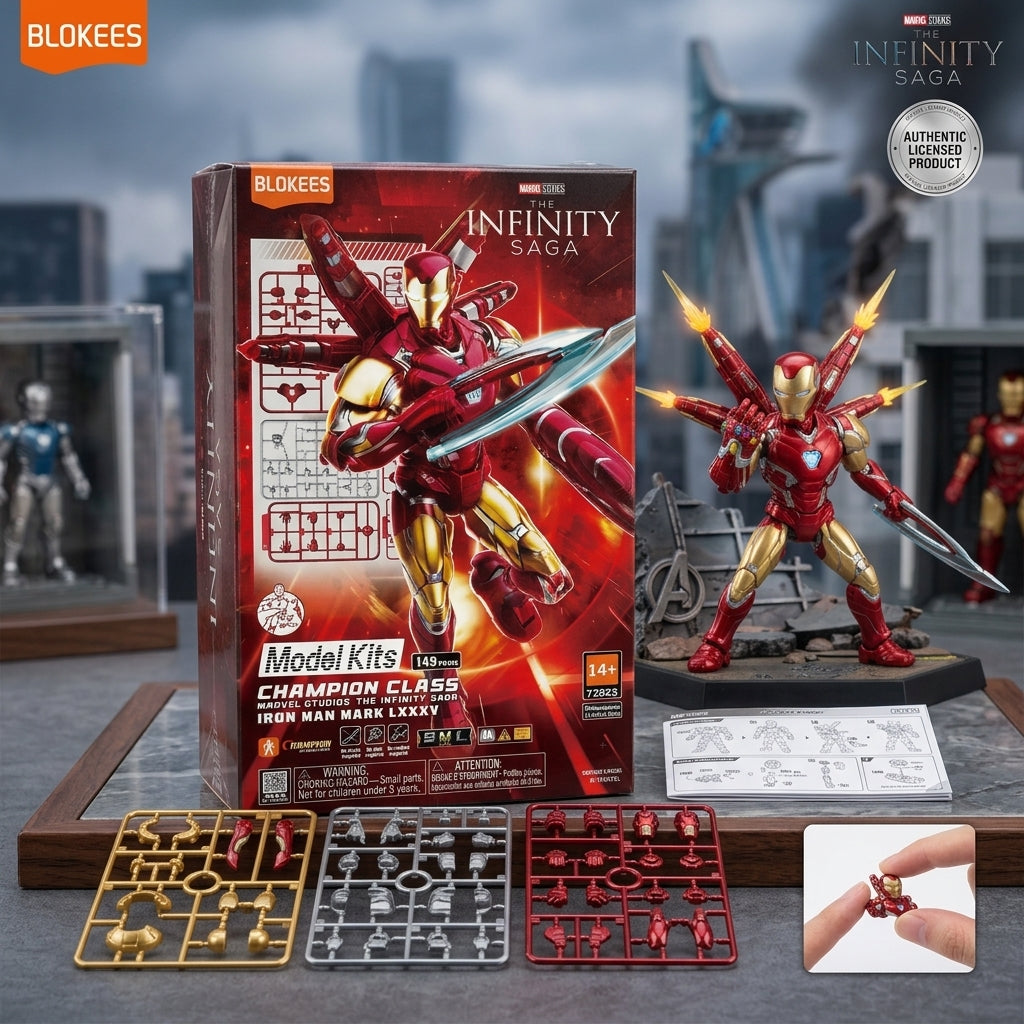 Blokees Marvel The Infinity Saga Iron Man Champion Class Model Kit, 149 Pieces