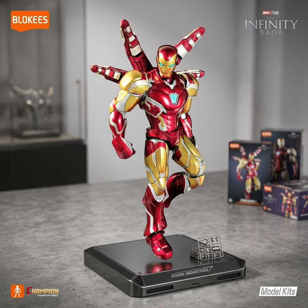 Blokees Marvel The Infinity Saga Iron Man Champion Class Model Kit, 149 Pieces