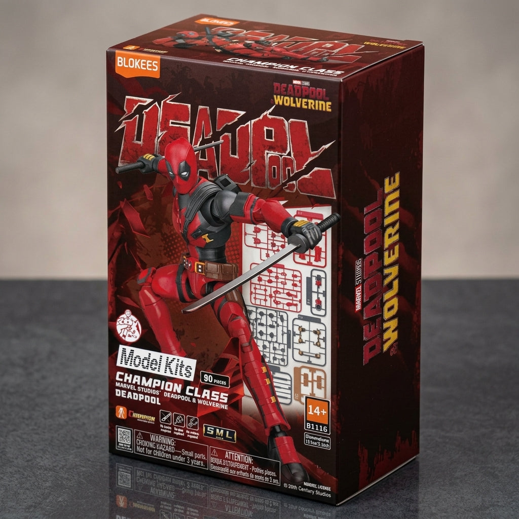 Blokees Marvel Deadpool & Wolverine Champion Class Model Kit, 90 Pieces