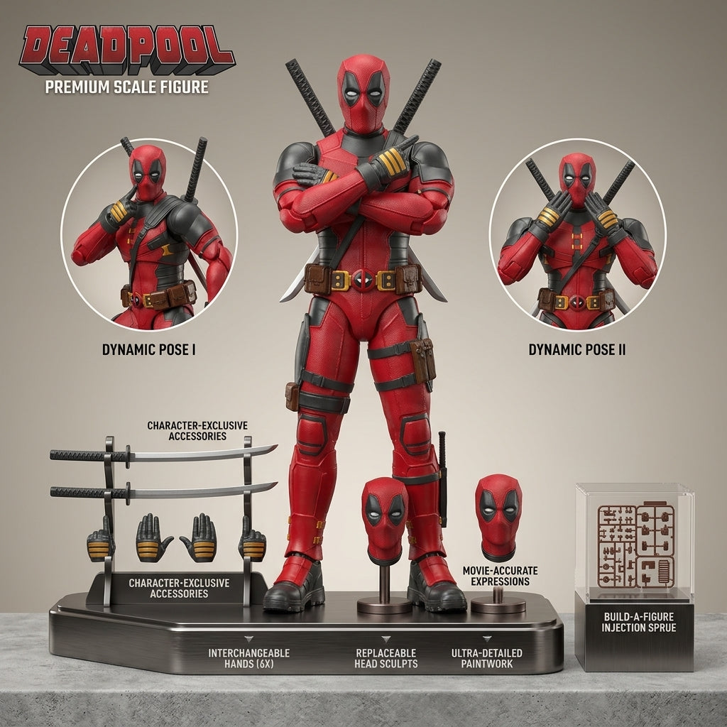 Blokees Marvel Deadpool & Wolverine Champion Class Model Kit, 90 Pieces