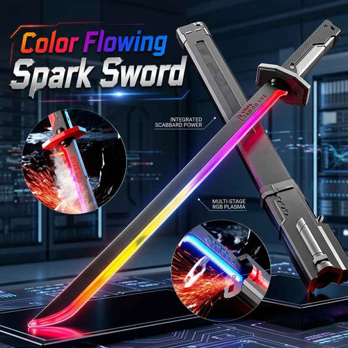 Cyber Katana Light-Up Sword with Sound & Sparks